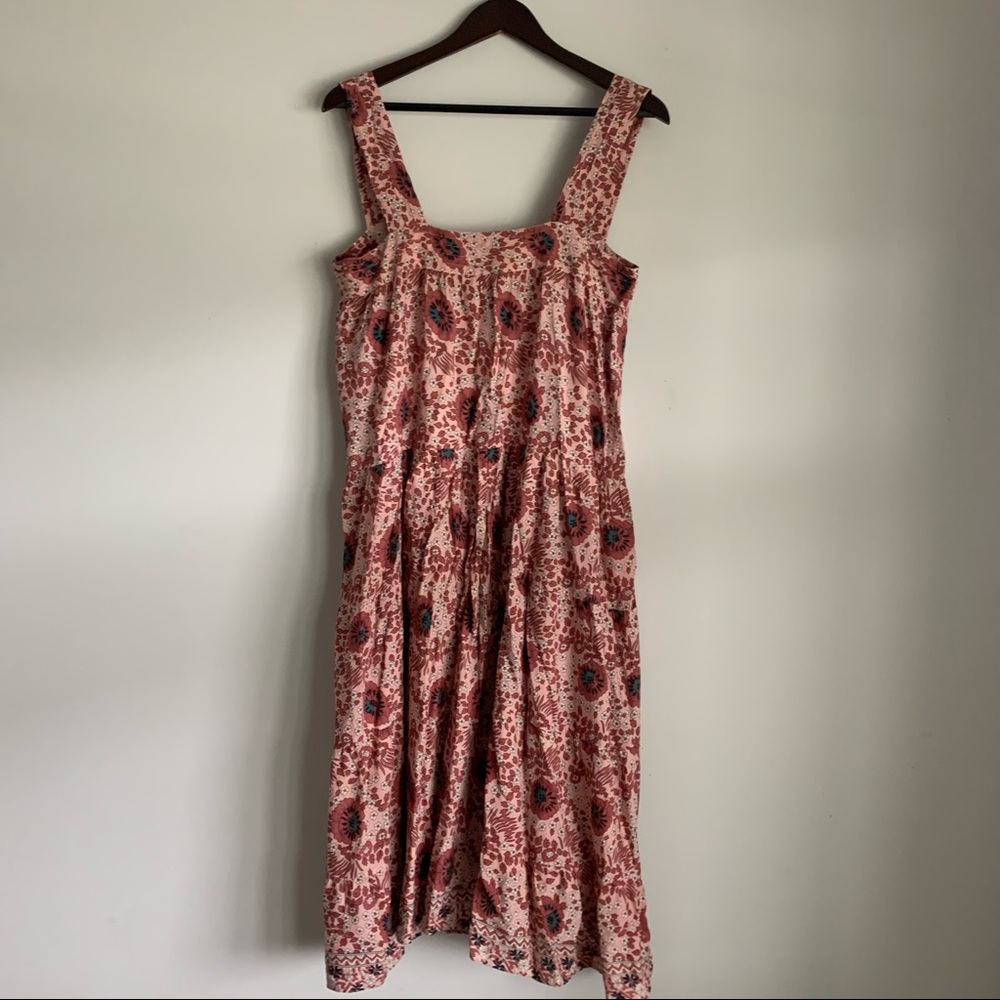 Natalie Miller Pink Floral Boho Maxi Dress Small